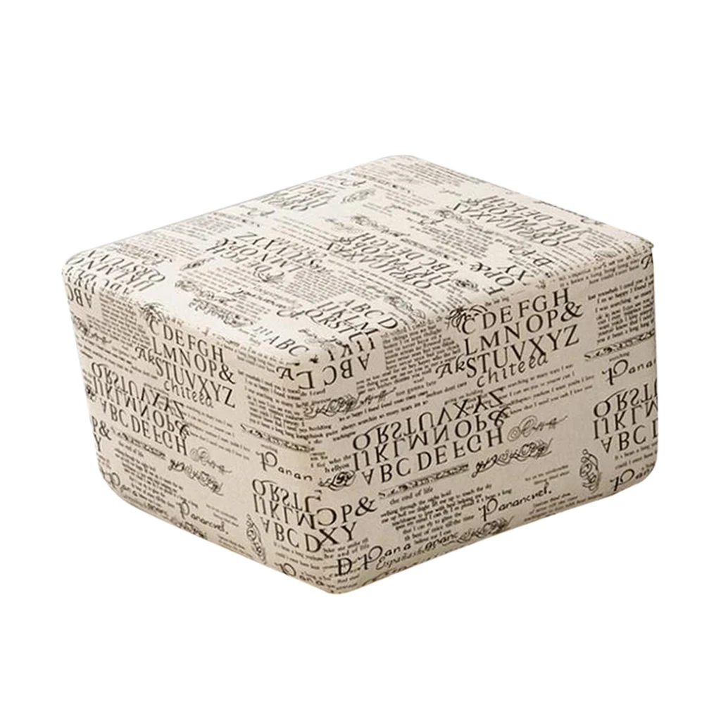 28x28x18cm Cotton Linen Square Stool Seat Replacement Covers Stool Replacement Cover Square Seat Chair Cover Seat Cushion