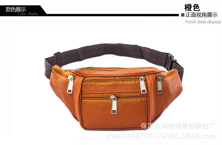 Wholesale Genuine Leather Casual Business Wallet Korean-style Men's Outdoor Running Waterproof Large-Volume Can Come Appearance