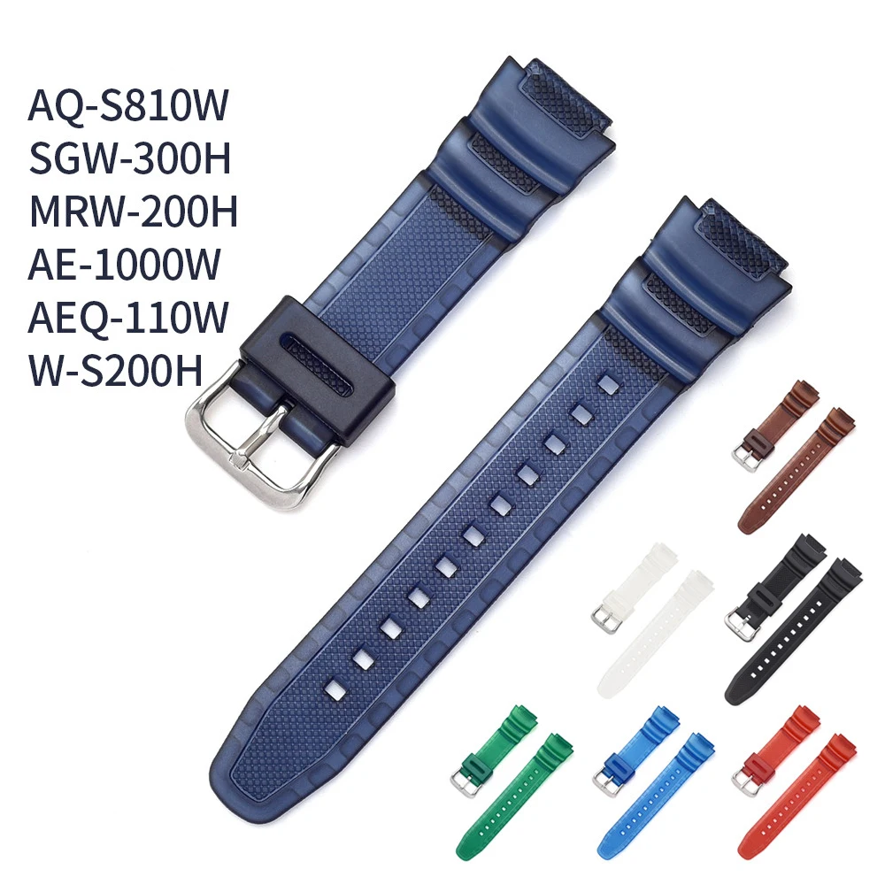 Сменный цветной ремешок для часов, 18 мм, из ПУ кожи, для Casio/S800W, для браслета на запястье, черного цвета, с функцией защиты от непогоды, на 1/4/400H, с возможностью увеличения объема, на 1/4/4/4/4/4/4/4/4 дюйма|Ремешки для часов| | АлиЭкспресс