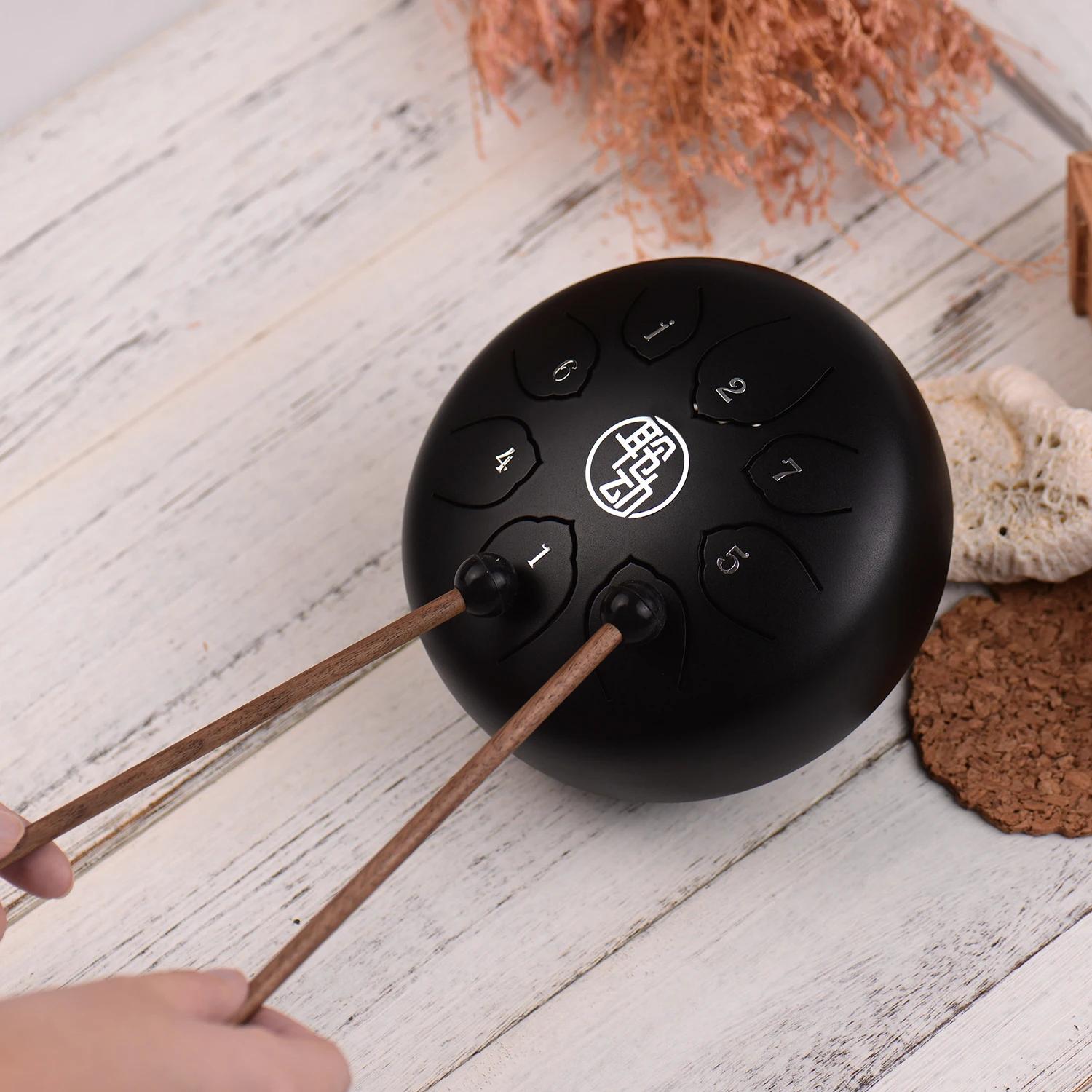 6 дюймов Сталь язык барабан Handpan барабана 8-заметки с ключом ударный инструмент с барабанные палочки барабан сумка чистящей тканью для начинающих