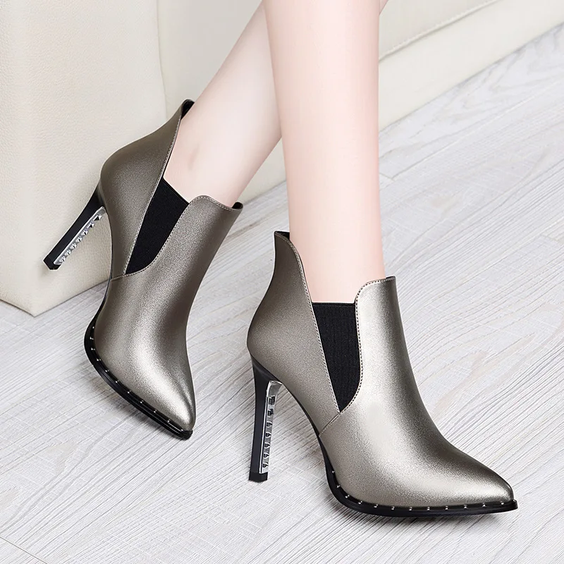 

Lycra Kington 6549 Pointed-Toe Spool Heels Women's Boots Elastic Band-Style WOMEN'S Boots Waterproof Platform WOMEN'S Shoes