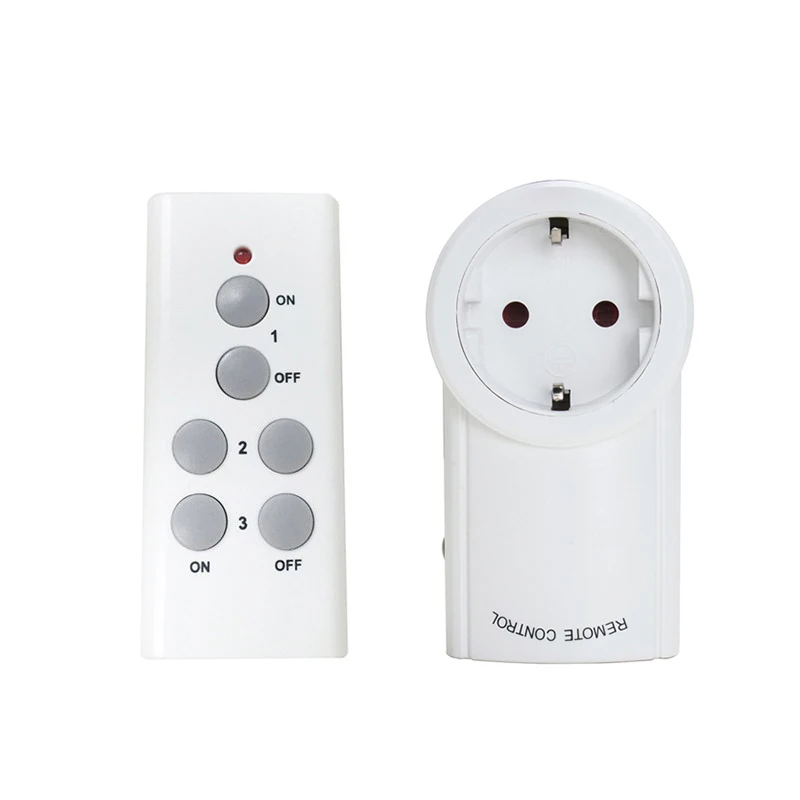 1 remote 1 socket Универсальная Беспроводная электрическая розетка с дистанционным управлением для умного дома с RF 433,92 mhz EU plug - Цвет: 1 remote 1 socket