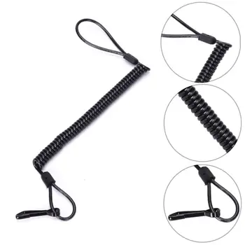 

Outdoor Tactic Spring Lanyard Elastic Retractable Anti-lost Waist Hanging Retention Rope Police Pistols Gun Rifle Sling