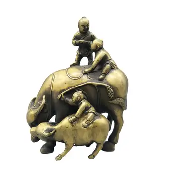 

LaoJunLu Brass Shepherd Boy Riding Scalper Ornament Imitation antique bronze masterpiece collection of solitary Chinese