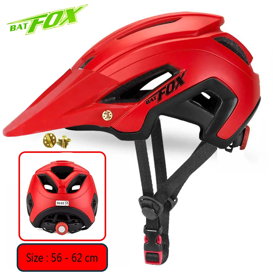 BATFOX велосипедный шлем для женщин и мужчин горячая распродажа велосипедный шлем цельно-Формованный велосипедный шлем Мужской велосипедный шлем fox mtb casco bicicleta hombre - Цвет: F692-Red-Red