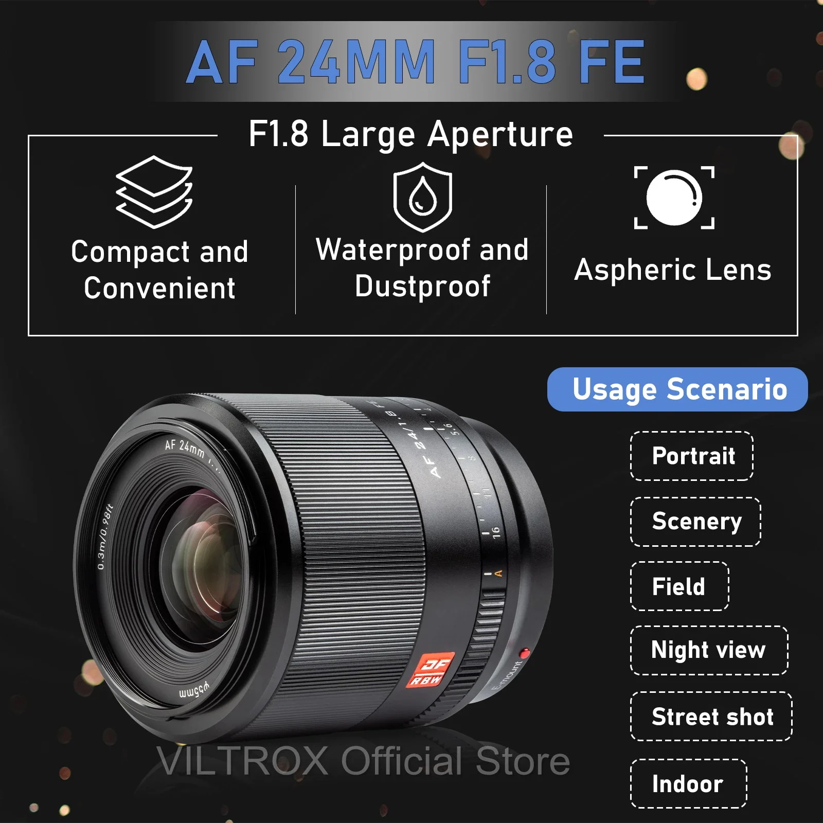 VILTROX-lente de enfoque automático para cámara Sony, lente de marco completo, 23mm, 33mm, 56mm, F1.4, 24mm, F1.8, APS-C, A7III, A6400