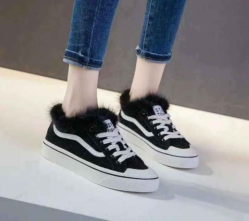 

Whole Shop Gift 2019 Winter New Style Genuine Leather Natural Wool Versatile Casual Comfortable Versatile Athletic Shoes Women's