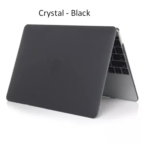 Crystal Black Чехол для Mac Book Air 13, прозрачный защитный чехол для Macbook Air Pro retina 12 15 13 A2159, чехол для ноутбука Mac Book notebook - Цвет: Crystal Black
