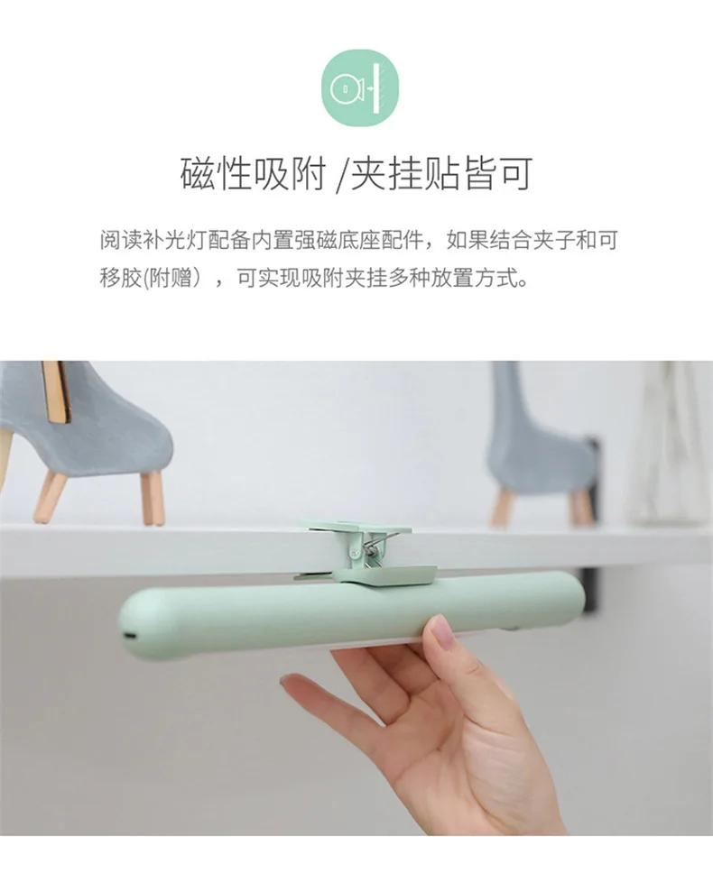 Xiaomi Mijia Youpin чтение заполняющий свет Светодиодная переносная настольная лампа блокнот для творчества свет студенческий клип тип защита глаз лампа