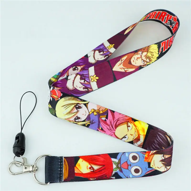 FAIRY TAIL B Японский аниме шейный ремешок, сказочный хвост, Наруто, атака на титанов, ID, держатель, брелок, ремешки, подарок, новинка - Цвет: FAIRY TAIL B