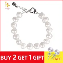 [NYMPH] жемчужные браслеты, ювелирные изделия из натурального жемчуга в стиле барокко, натуральный пресноводный жемчужный браслет для женщин S89