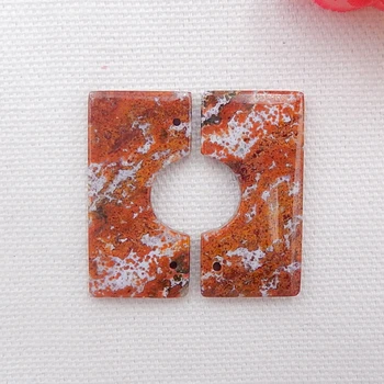 

New Design Ocean Jasper Double hole Earrings Bead, Stone for earrings making 33x16x4mm,8g