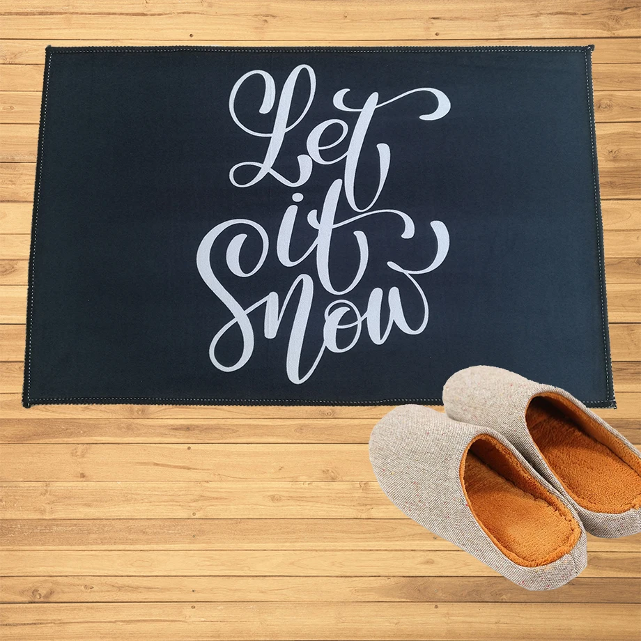 Let It Snow Коврик для двери, коврик для прихожей, ванной, спальни, кухни, коврики, ковер, украшение для дома