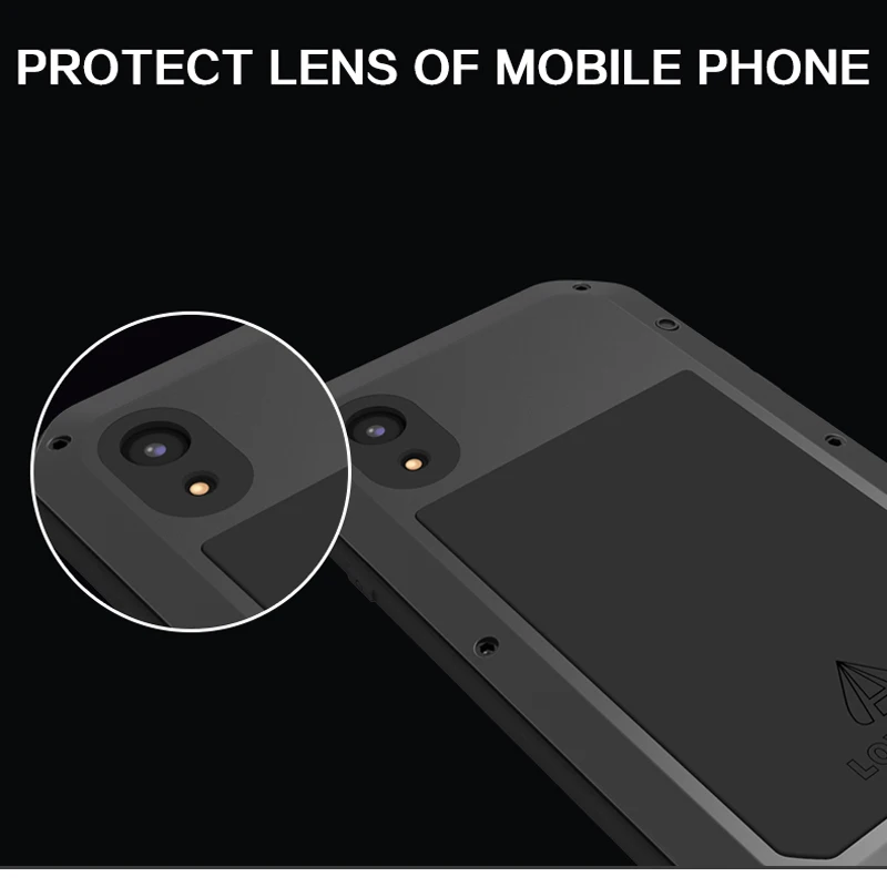 Водонепроницаемый чехол для телефона LOVE MEI для Apple IPhone X XS MAX XR, ударопрочный чехол для защиты всего тела, Броня XS MAX+ стеклянный экран Gorilla