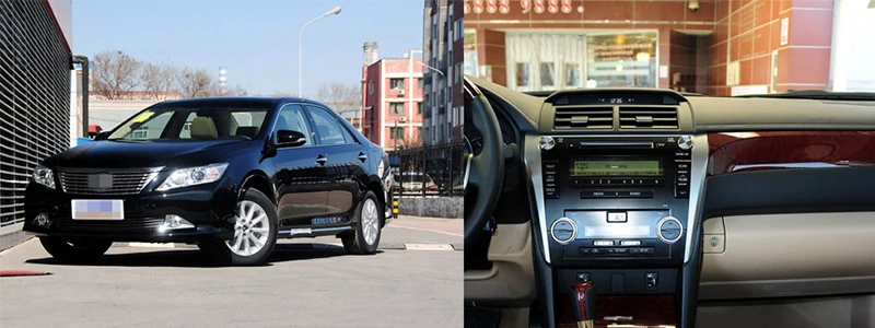 Discount 12.1" IPS screen PX6 Tesla Style android 8.1 car radio gps player for toyota camry 2012 2013 2014 2015 2016 with wifi usb 4+32G 0