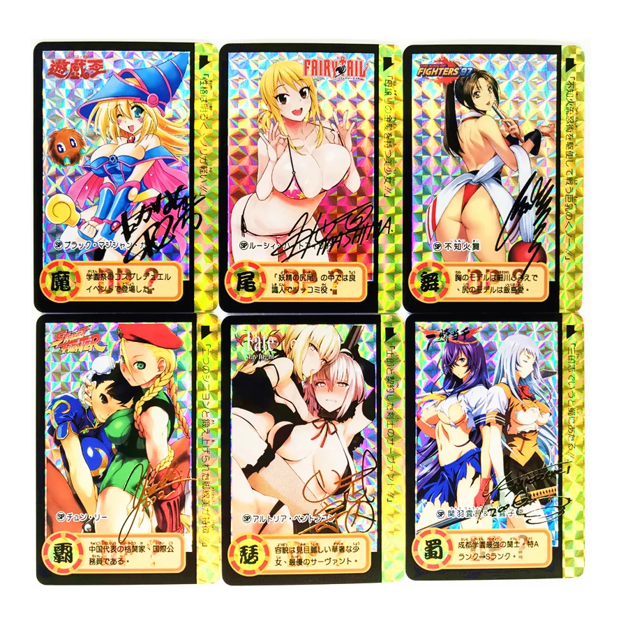 9 шт./компл. Yu Gi Oh Dark Magician Girl FAIRY TAIL Mai Shiranui H сексуальные игрушки для девочек хобби