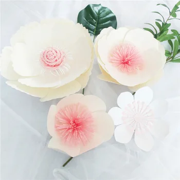 

Giant Paper Flowers Peony Large Rose Chrysanthemum Diy Home Wedding Photography Background Wall Decoration Flowers Scrapbooking