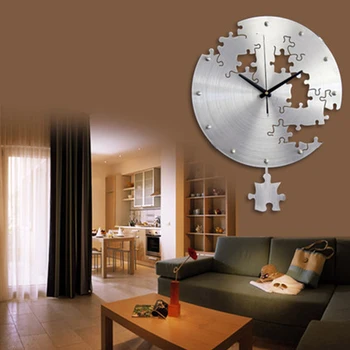 

Simple Large Wall Clock Creative Living Room Retro Wall Clock Silent Duvar Saati Turntable Needles Clocks Modern Design DD50WC
