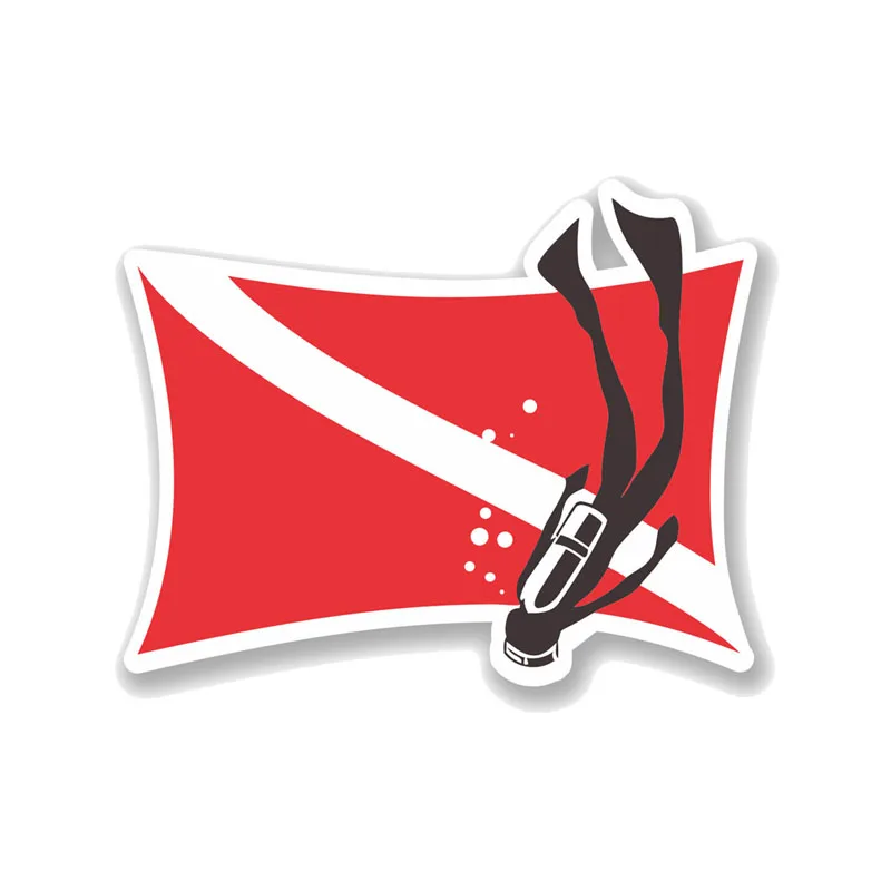 

Creative Scuba Diving Flag Car Sticker Bumper Motorcycle Decor Superior Quality Vinyl Cover Scratches Waterproof PVC