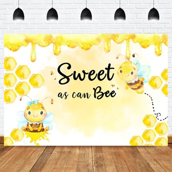 

Sweet Bee Themed Baby Shower Photo Background Photo Studio Little Bee Prince Princess Newborn Children Birthday Party Backdrop
