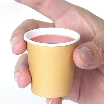 

2oz/60ML Disposable Mini Paper Tasting Cups White/Brown Coffee Supermarket Promotion Sample Drinking Tea Cup