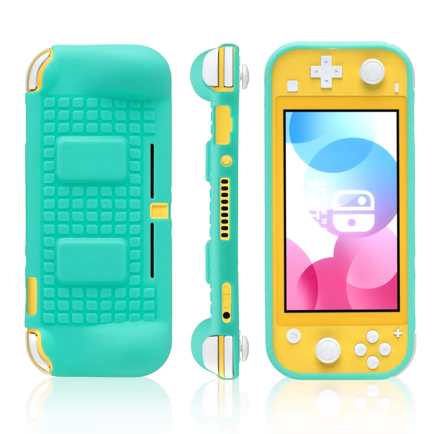 

For New Nintend Switch Lite Mini Case Protective Soft Silicone Hand Grip Skin Shell Cover Handle Holder Game card TPU Protective