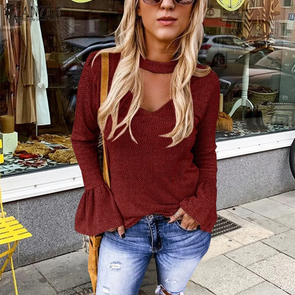 Poleras mujer de moda camiseta mujer футболка женская зимняя облегающая футболка с роговыми рукавами и принтом Топ Футболка femme camisa
