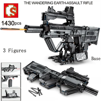 

SEMBO SWAT Police Weapon Military Gun Series The Wandering Earth Type 95 Assault Rifle Building Blocks Model Toys Children Gifts