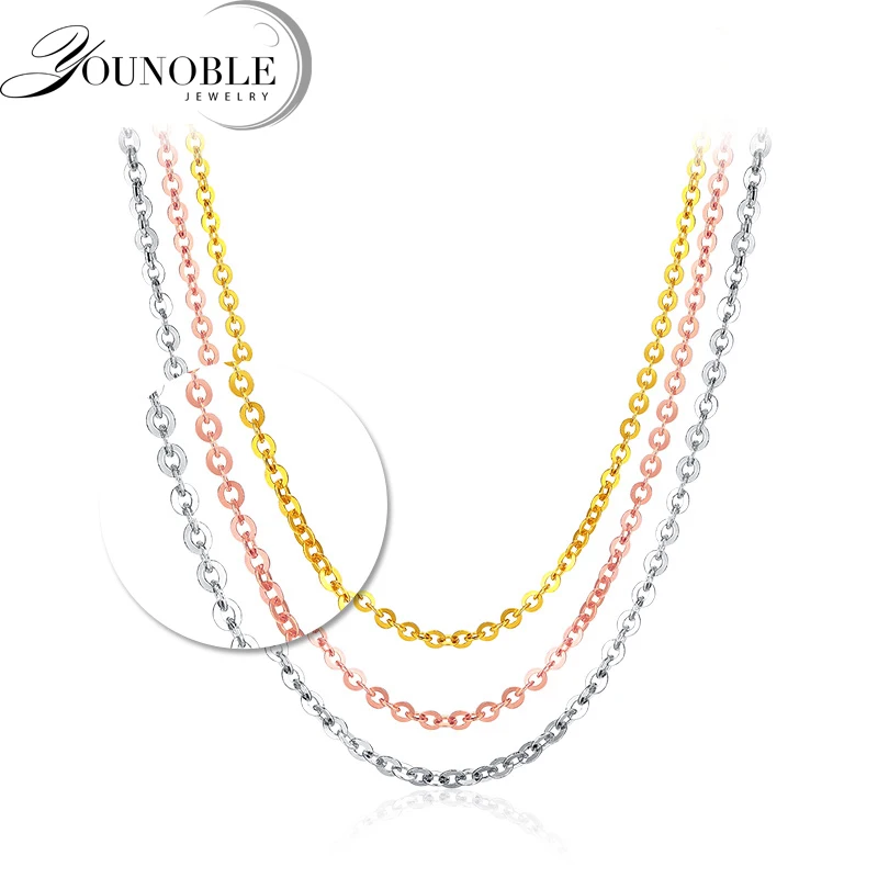 Wholesale Necklace 18K Genuine White Yellow Gold Chain Au750 Necklace Pendant Wendding Party Gift For Women