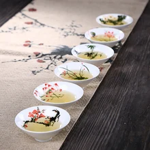 Цзиндэчжэнь дропшиппинг чайный набор ручная роспись Ли кунг-фу чайная чашка pu черный чай tieguanyin керамические маленькие чашки