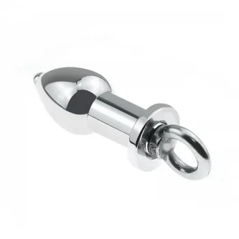 175g Dia 38mm metal inner hollow Anus beads balls flushable anal butt plug magnus enema syringe cleaning fetish sex adult toys 4