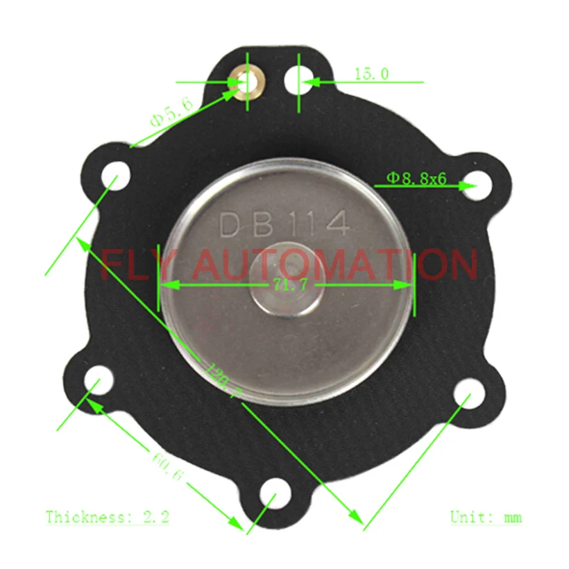 DB114 DB16 Mecair 1 1/2 дюйма DN40 нитрильная Резина Viton пылесборник VEM214 VNP214 мембрана ремонтный комплект