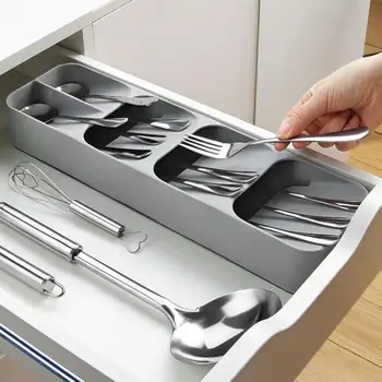 

Kitchen Cutlery Storage Tray Knife holder Kitchen Organizer Kitchen Container Spoon Fork Storage Separation Knife Block Holder