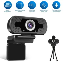 Hd 1080p webcam mini computador pc webcamera com microfone câmeras rotatable para transmissão ao vivo vídeo chamando conferência trabalho