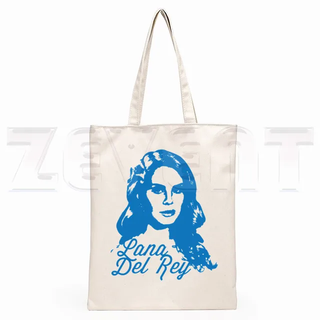 Lana Del Rey LOGO Printed Graphic Hipster Cartoon Print Shopping Bags Girls Fashion Casual Pacakge Hand Bag C