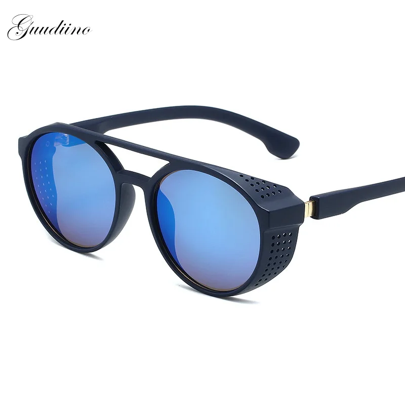 

Classic Gothic Steampunk Sunglasses Men Outdoor Eyewear Brand Designer Vintage Round Metal Frame Sun Glasses Shades Uv400 MM106