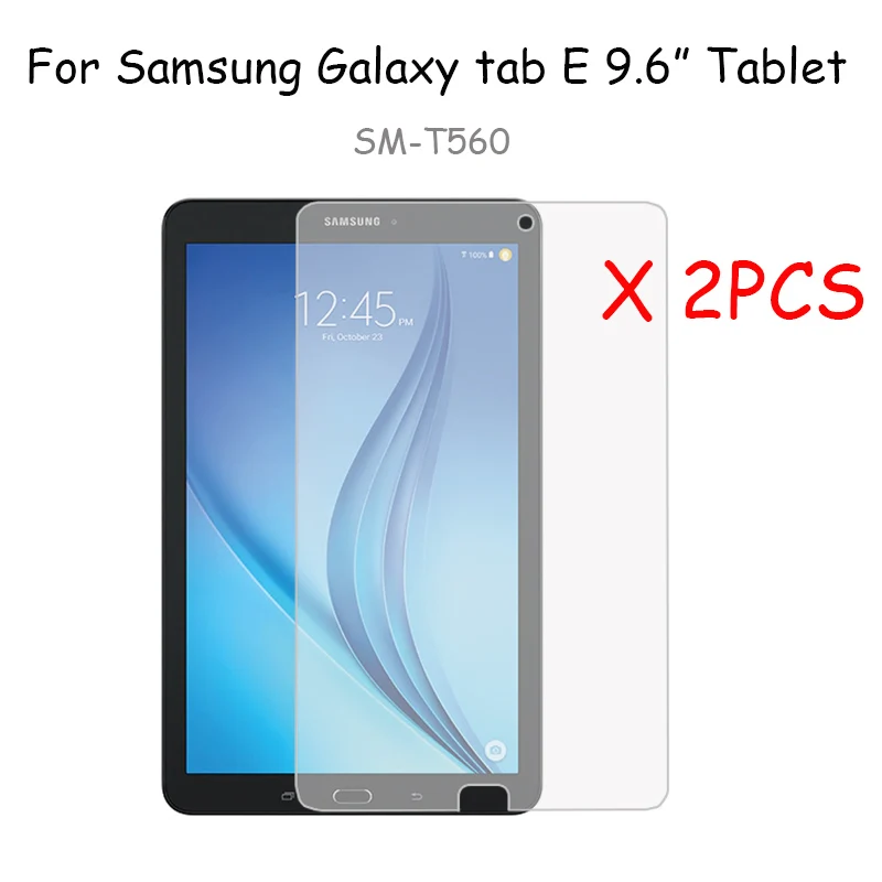 Прозрачный 2x9 H HD протектор экрана из закаленного стекла для 9," SAMSUNG GALAXY Tab E 9,6 SM-T560N планшетный ПК - Цвет: Прозрачный