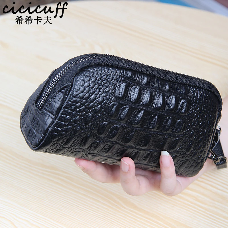 Women Wallets Long Fashion Alligator Pattern Zipper Clutch Bag New Mobile Phone Bag Genuine Leather Coin Purse Lady Wallet