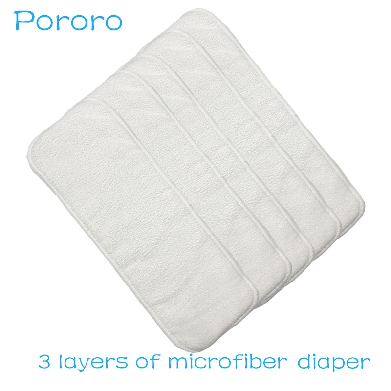 

[Pororo]Free Shopping 1 Pc Washable reuseable Baby Cloth Diapers Nappy inserts microfiber 3 layers Size:13.5*35cm