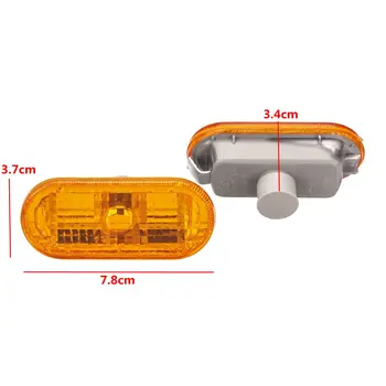 

Hot Pair For Fender Smoke Bumper Lights Side Markers For VW for Jetta Golf MK4 1999 2000 2001 2002 2003 2004 2005 without bulbs