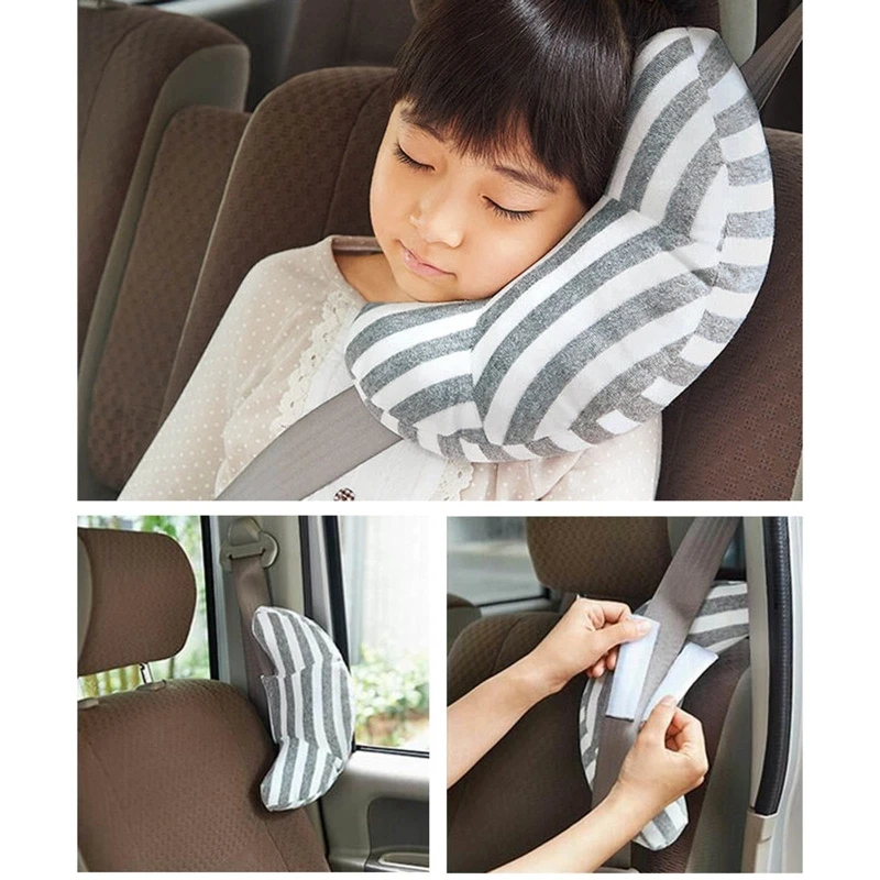 Funda del cinturón de seguridad para niños, almohada del cinturón de  seguridad de viaje para niños pequeños para el asiento, azul