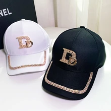 Women Hats Baseball Cap Hats for Women Outdoor Sport Baseball Hat Double D Letter Rhinestone Sun Hat Designer Fashion Hip Hop