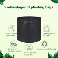 Planting bag black/grey potato fabric vegetable seedling  growing pot garden tools 1-15 gallon eco-friendly grow bag 3