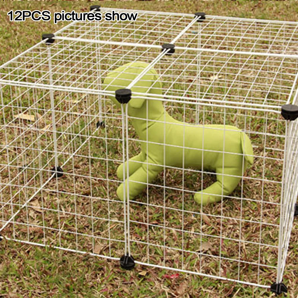 Small Foldable Run Cage Iron Enclosure Rabbit Dog Playpen Puppy Indoor/Outdoor Pet Fence