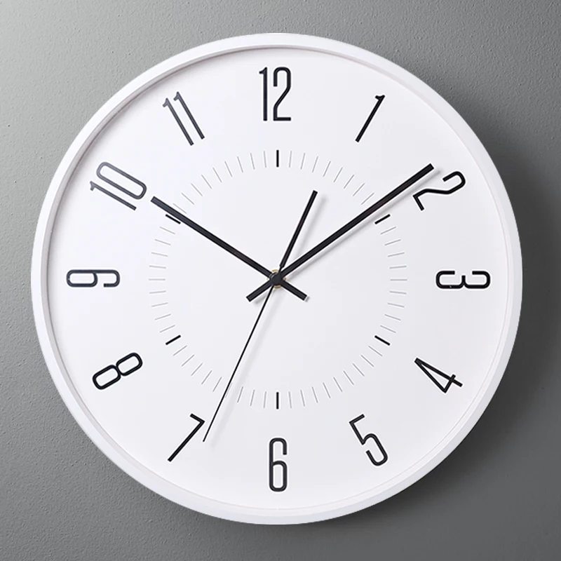 Nordic Silent Digital Wall Clock Modern Design White Simple Kitchen Living Room Minimalist Reloj De Pared Watch | Дом и сад