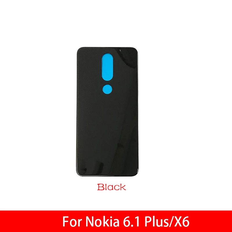 6.1 Plus black Задняя крышка батареи Стекло для Nokia 7 7,1/5,1 Plus/X5/6,1 Plus/X6/8,1/X7 - Цвет: 6.1 Plus black