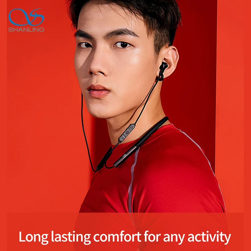 SHANLING MW100 Graphene Dynamic Driver Bluetooth Wireless In-ear Earphone Sport Earbuds Liquid Silicon Neckband Apt-X