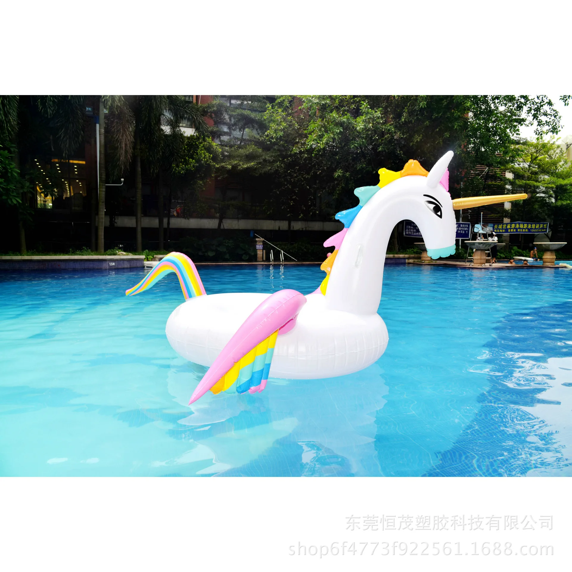 

Factory Currently Available Direct Supply PVC Inflatable Rainbow Pegasus Floating Row Adult Water Swimming Riding Inflatable Uni