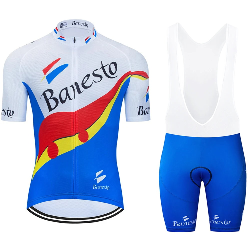 

2020 Banesto cycling TEAM jersey 9D bike shorts suit Ropa Ciclismo men's summer quick dry PRO bike Maillot Pants clothes