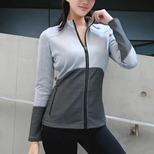 Спортивные толстовки для бега, Женская облегающая куртка с воротником-стойкой, спортивная куртка для фитнеса, белая серая стеганая куртка на молнии, куртки для йоги